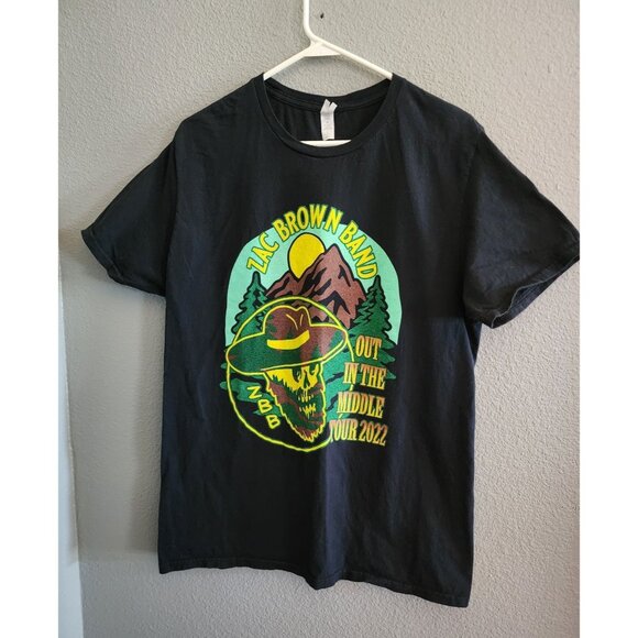 Fruit of the Loom Other - Zac Brown Band "Out In The Middle" Tour 2022 T-Shirt Large
